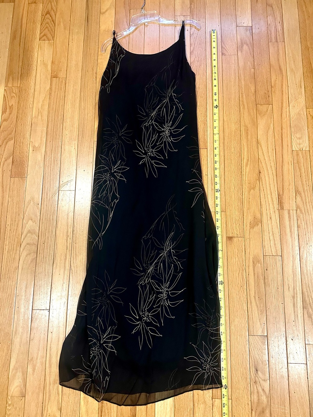 Episode Black Floral-Print Slip Wedding Dress